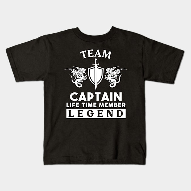 Captain Name T Shirt - Captain Life Time Member Legend Gift Item Tee Kids T-Shirt by unendurableslemp118